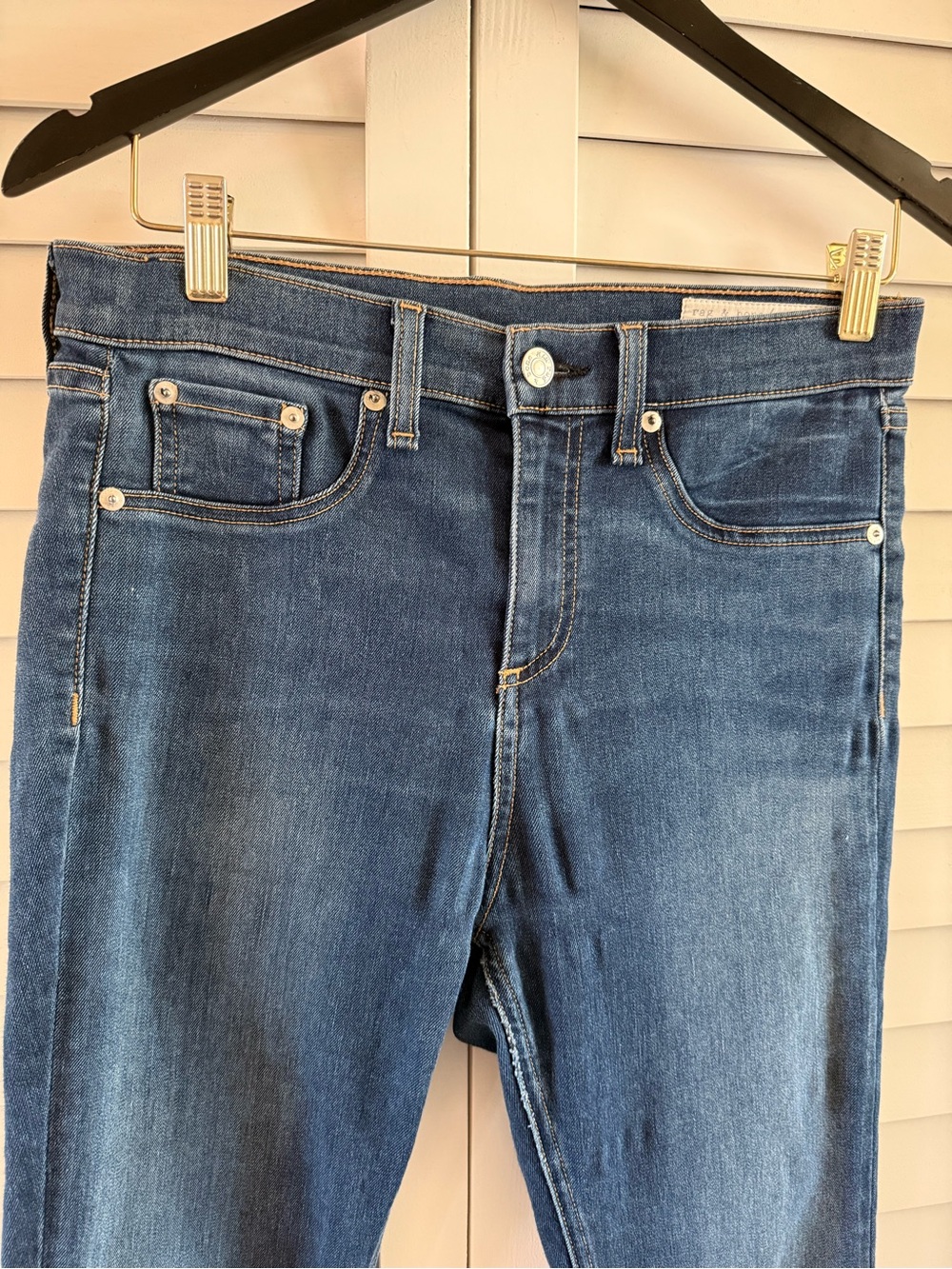 rag & bone Indigo 10 Inch Skinny Jeans in Aston Wash Size 29 - Picture 3 of 12